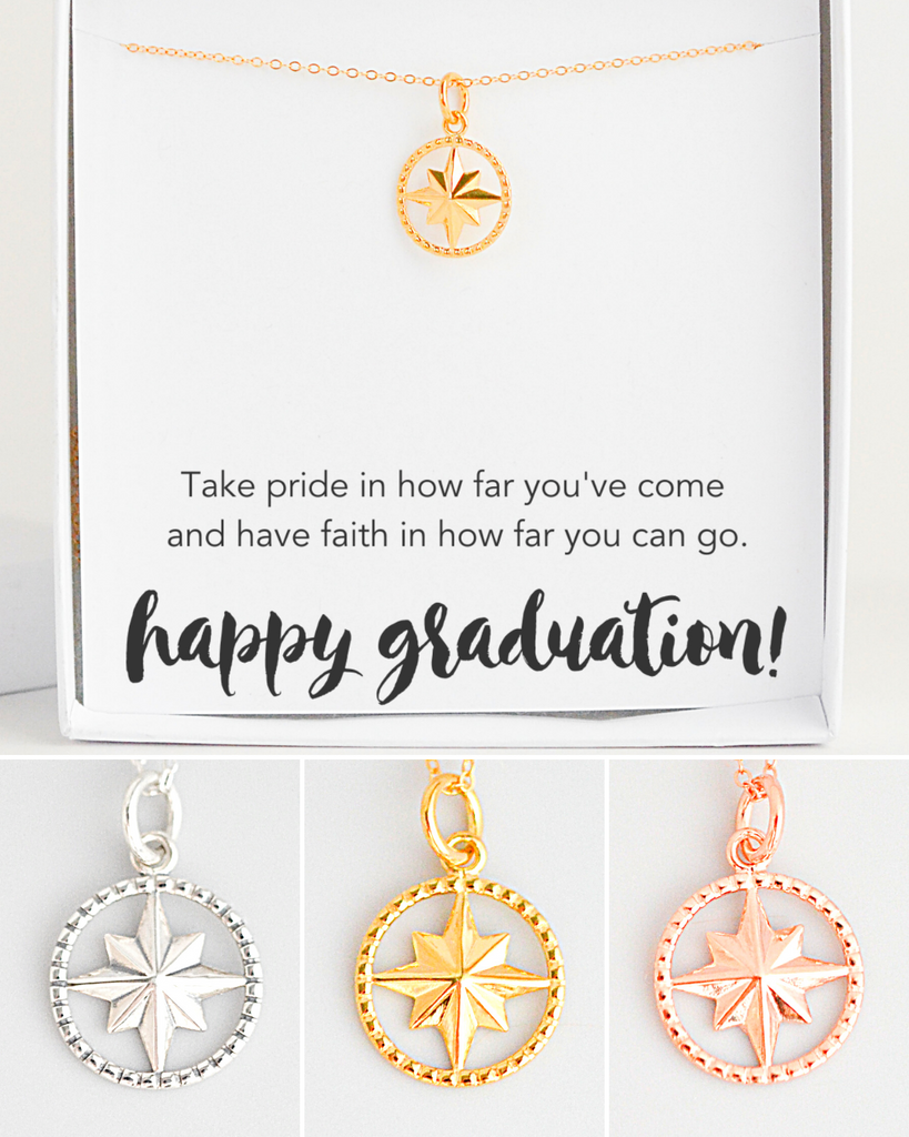 Graduate Compass Necklace