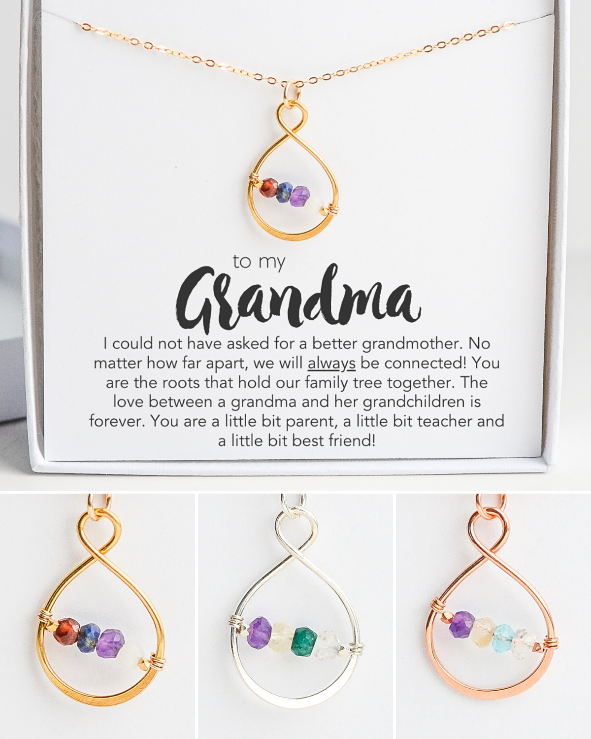 Mementos Personalized Mother's Family Birthstone and Names Necklace -  Walmart.com