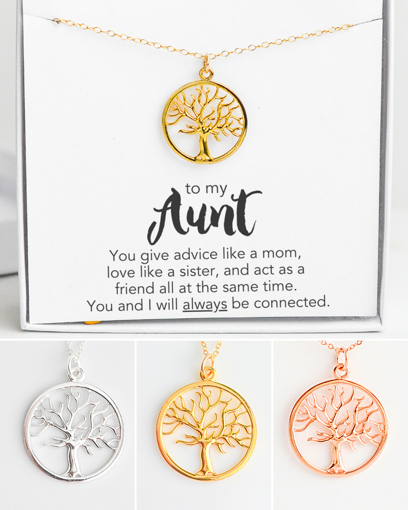 Aunt Family Tree Necklace