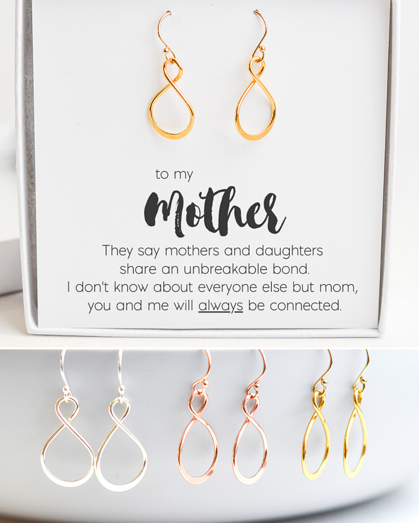 Mom Infinity Earrings