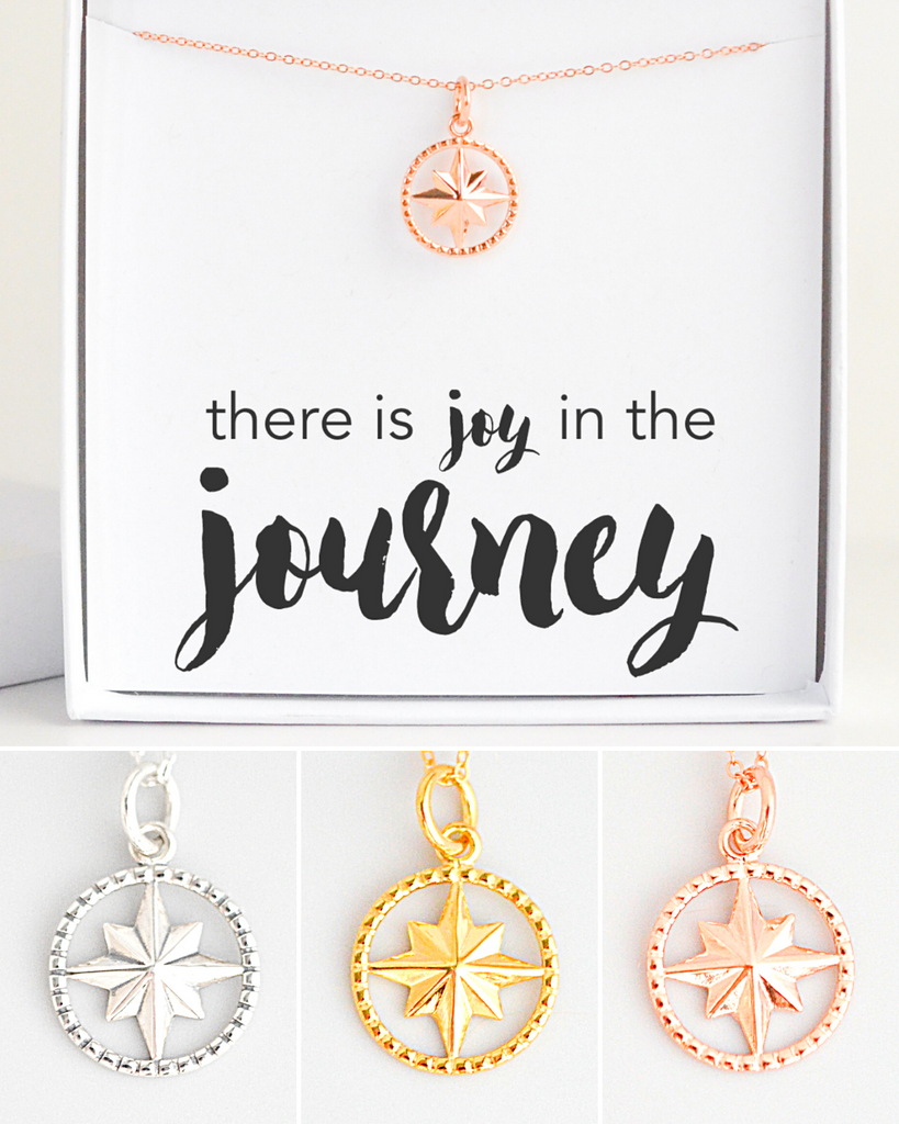 Joy in the Journey Compass Necklace