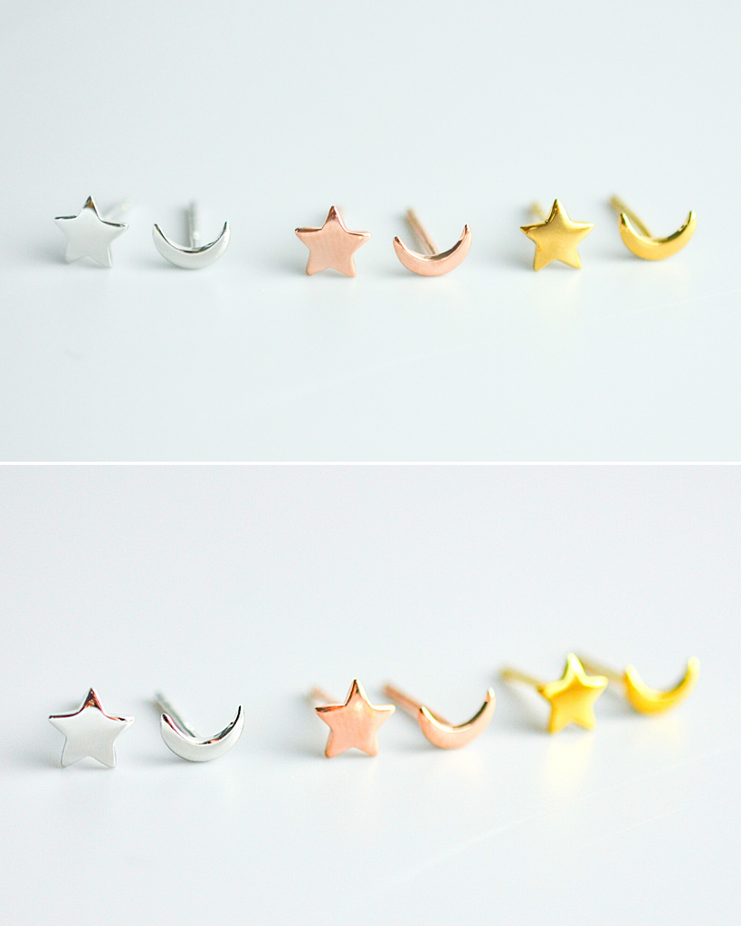 Star and Moon Earrings