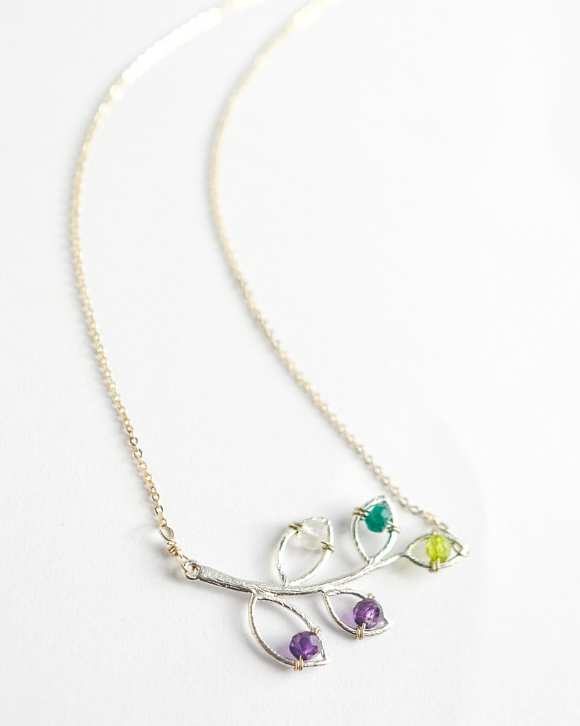 Family Tree Birthstone Necklace