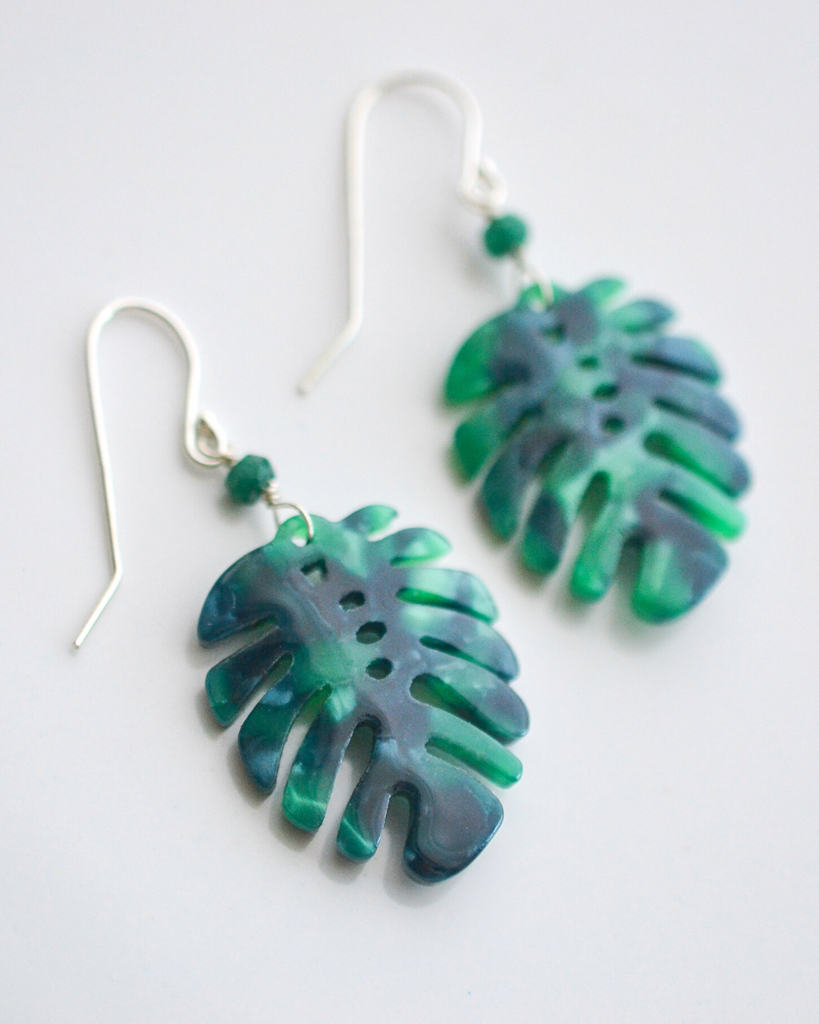 Monstera Earrings