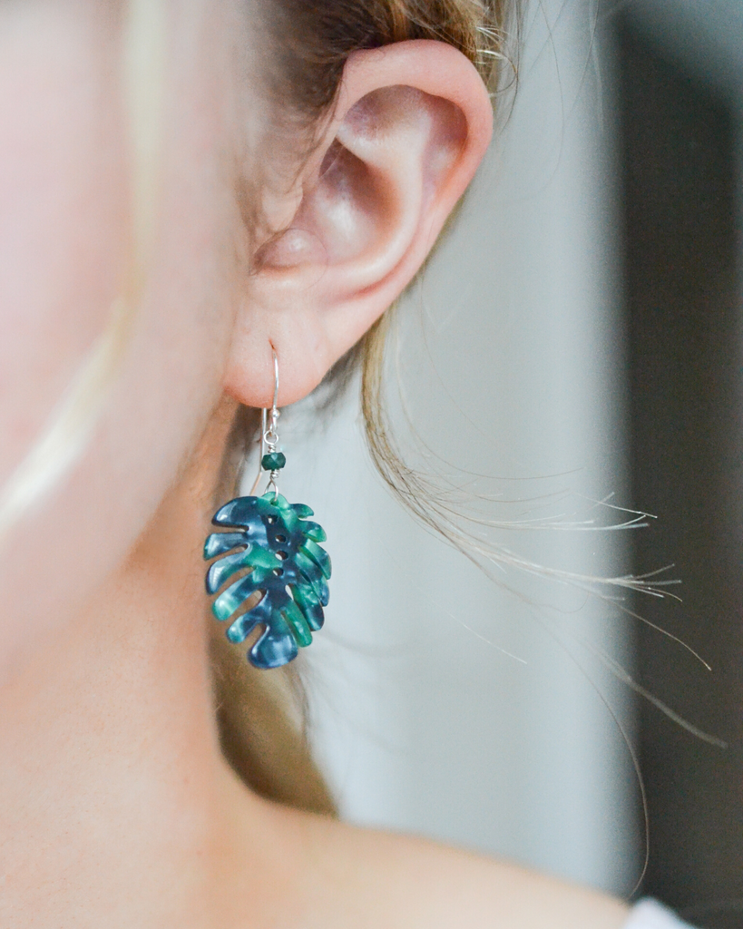 Monstera Earrings