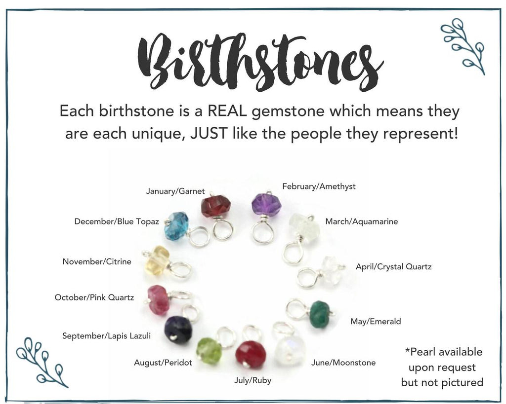 Mother's Large Infinity Birthstone Necklace